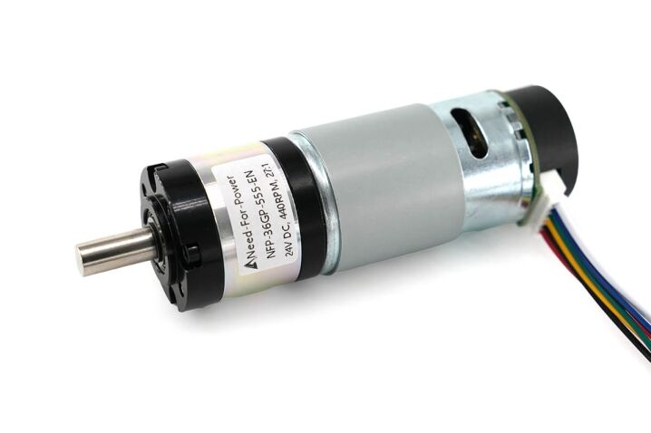 36mm DC Planetary Geared Motor with Encoder Model NFP-36GP-555-EN